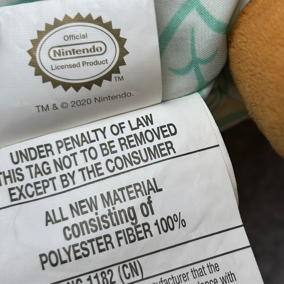 Animal Crossing Tom Nook Brown Racoon Plush 18” Nintendo Accent Cuddle Pillow - Picture 8 of 9